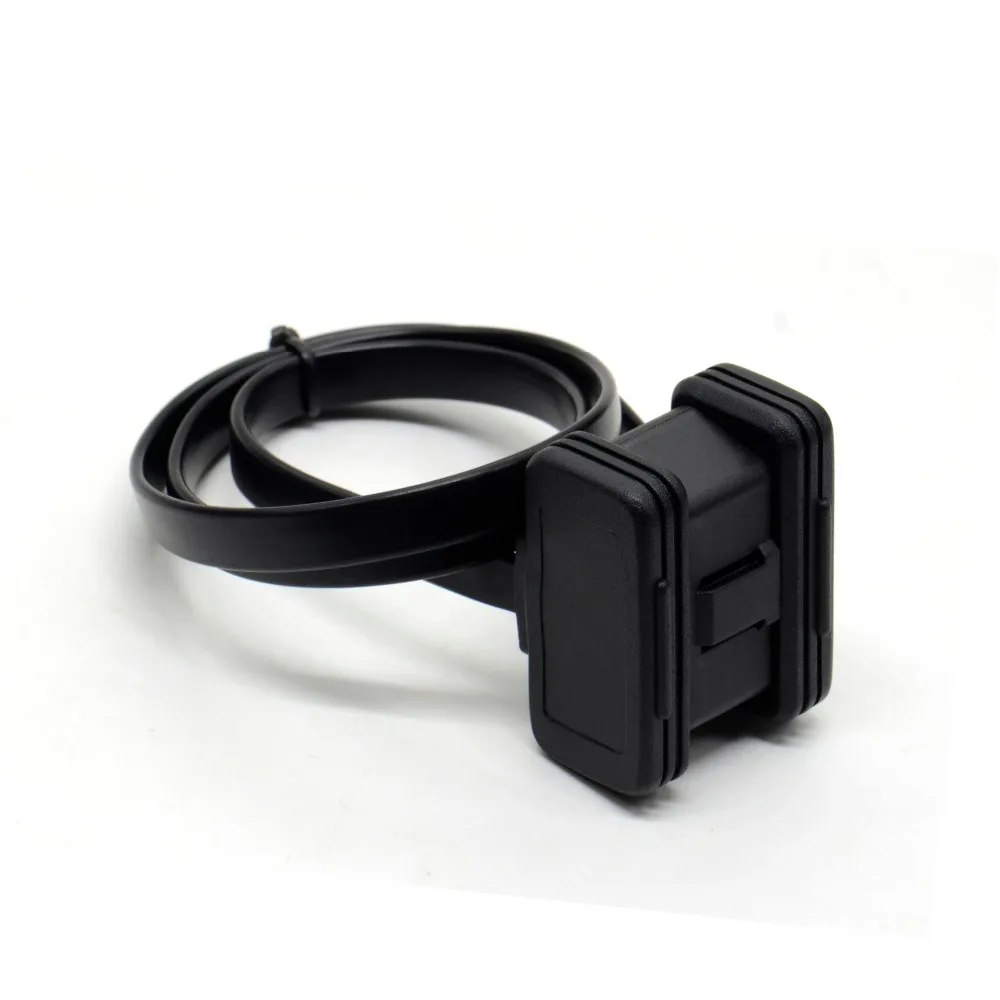 Плоский + тонкий As Noodle OBDII OBD 2 OBD2 16 Pin ELM327 Штекерный к двойному гнезду Y сплиттер