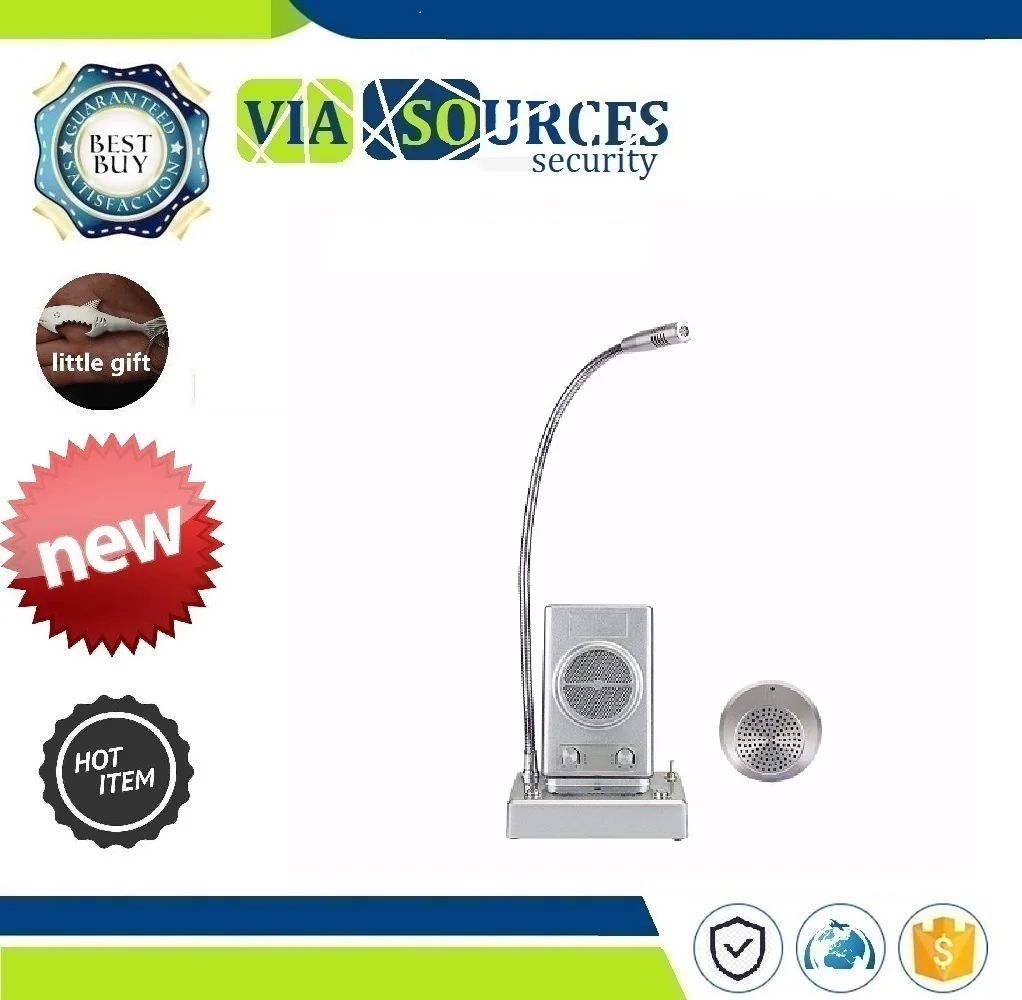 

Dual-way Window Intercom Advanced Two-way Interphone System For Bank Hospital Bus Station etc With 3W Aluminum Alloy Shell