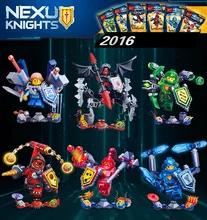 Children s Day Gifts 6pcs lot Nexu Knights Plastic Assembly Toys Building Models Lego Compatible Blocks