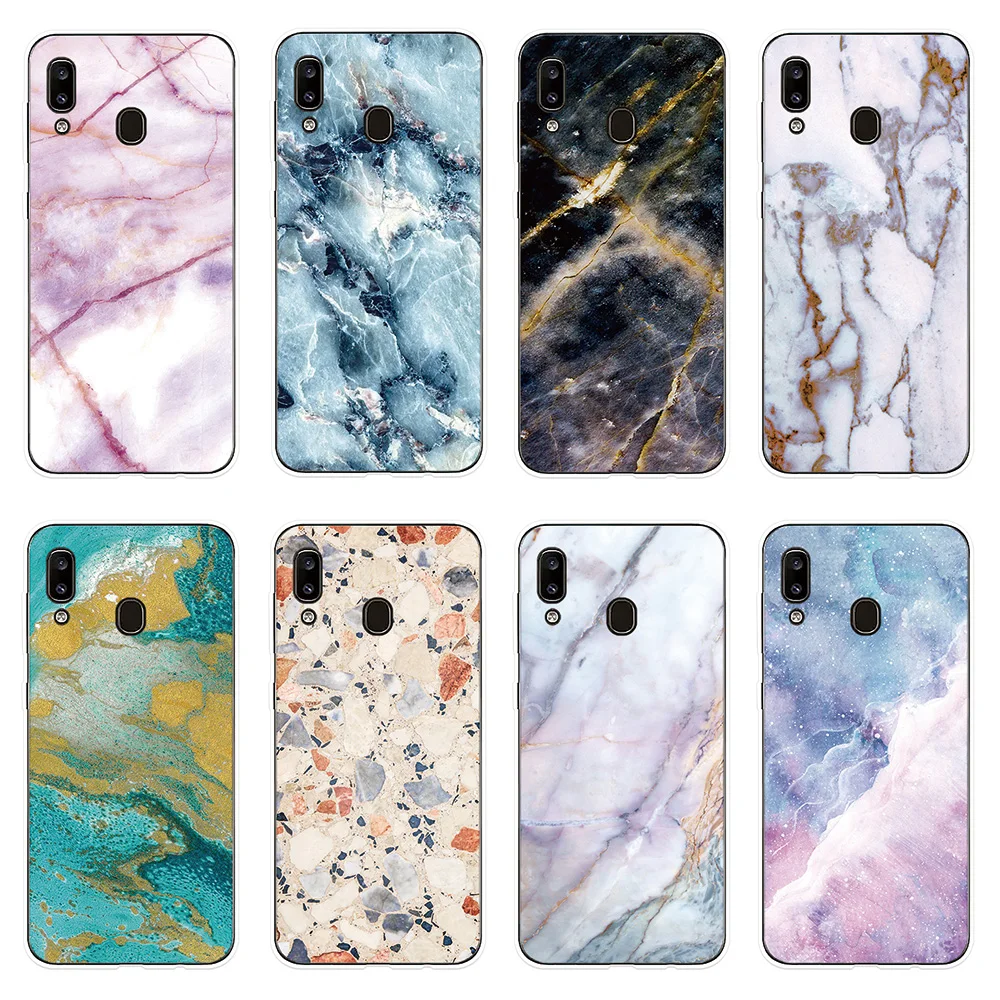 Силиконовый чехол мрамор для Sumsung Galaxy A10 A20 A20E A30 A40 A50 A60 A70 A80 телефона M10 M20 M30 |