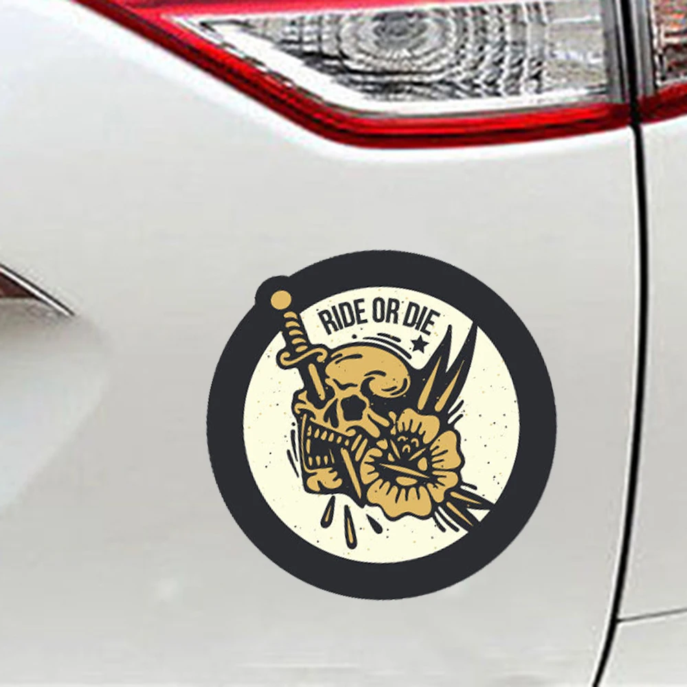 Ride Or Dead Skull Sticker Tattoo Art Sailor Vinyl Accessories Decorative Decal Car Accessories