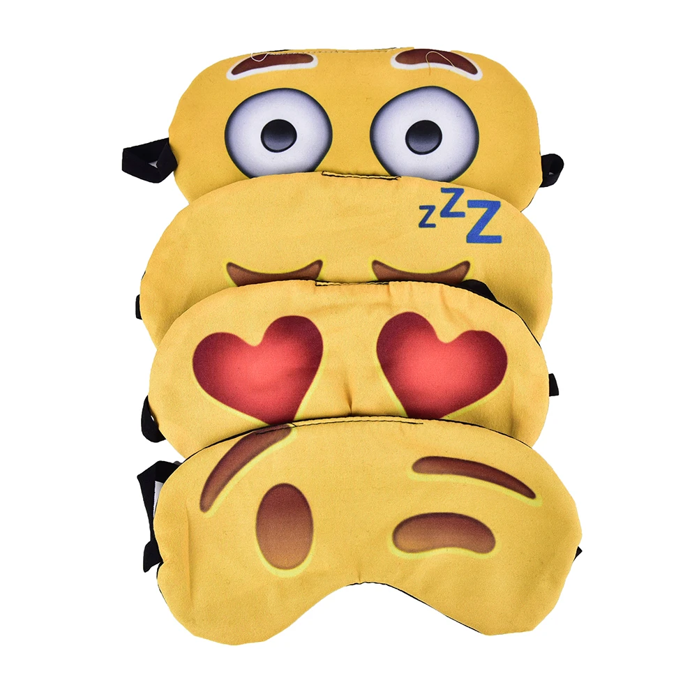 

1pcs Lovely Cartoon 3D Printing Sleeping Eye Mask emoji Nap Eye Care Shade Blindfold Sleep Mask Eyes Cover Sleeping Tools