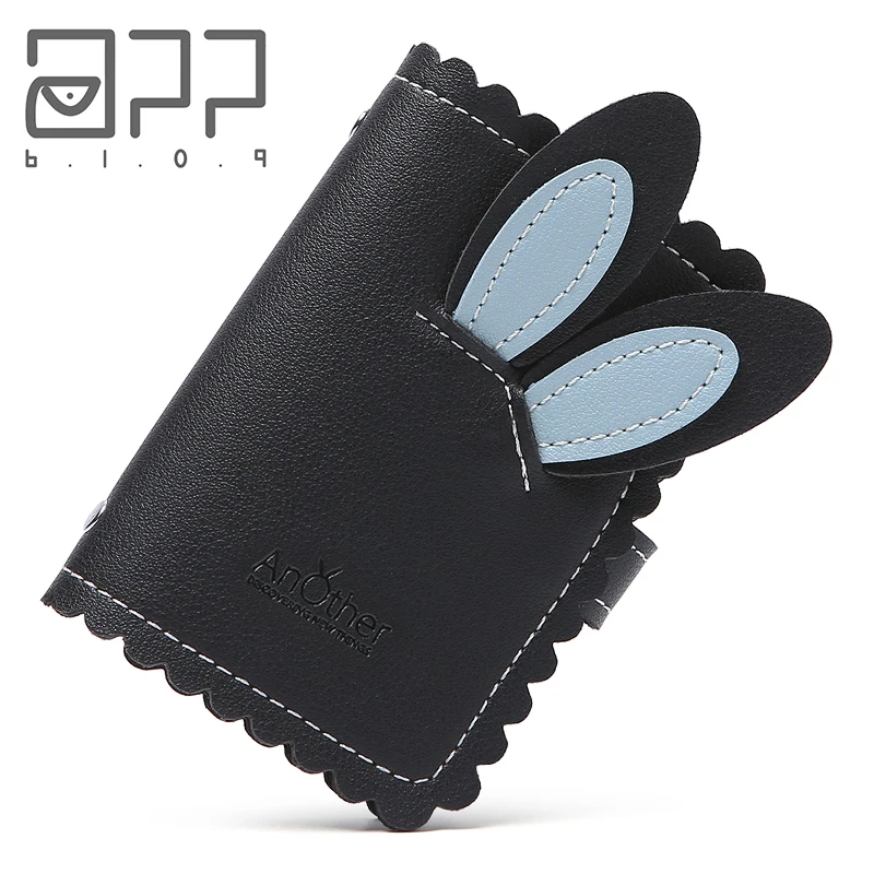 

APP BLOG Brand Men Women Rabbit Ears Design ID Credit Card Holder Case Bag Wallet Business Card Antitheft For Document 2018 New