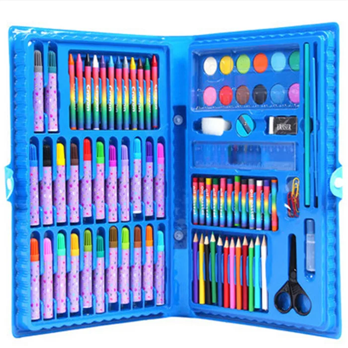 Children's WaterColor Painting Suit Paper Dlip Pen Crayon Ruler