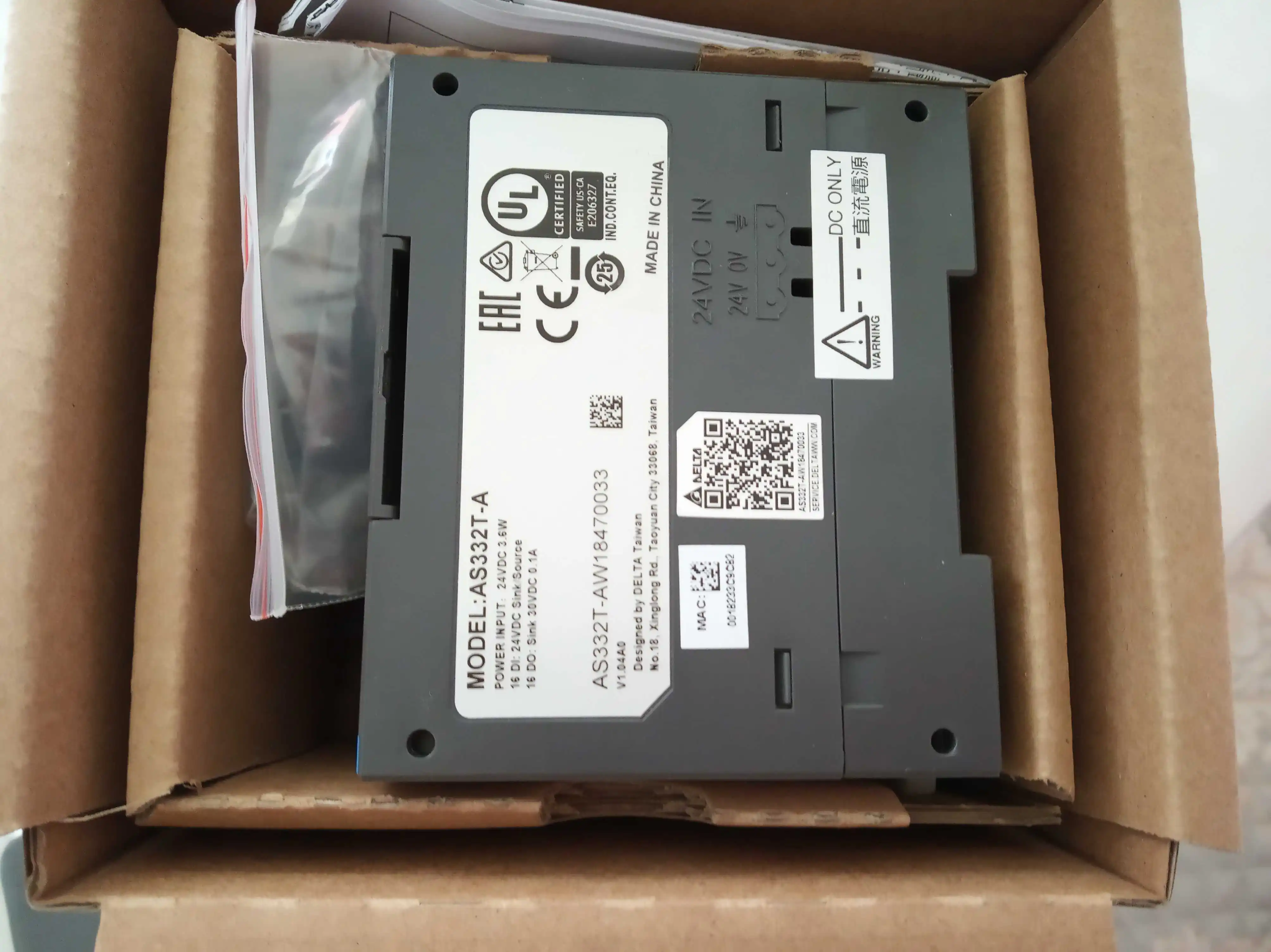

Original Delta Programmable Controller CPU AS300 series AS332T-A in box