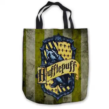 

Custom Canvas Hufflepuff_Logo (1) Tote Hand Bags Shopping Bag Casual Beach HandBags Foldable 180911-02-76