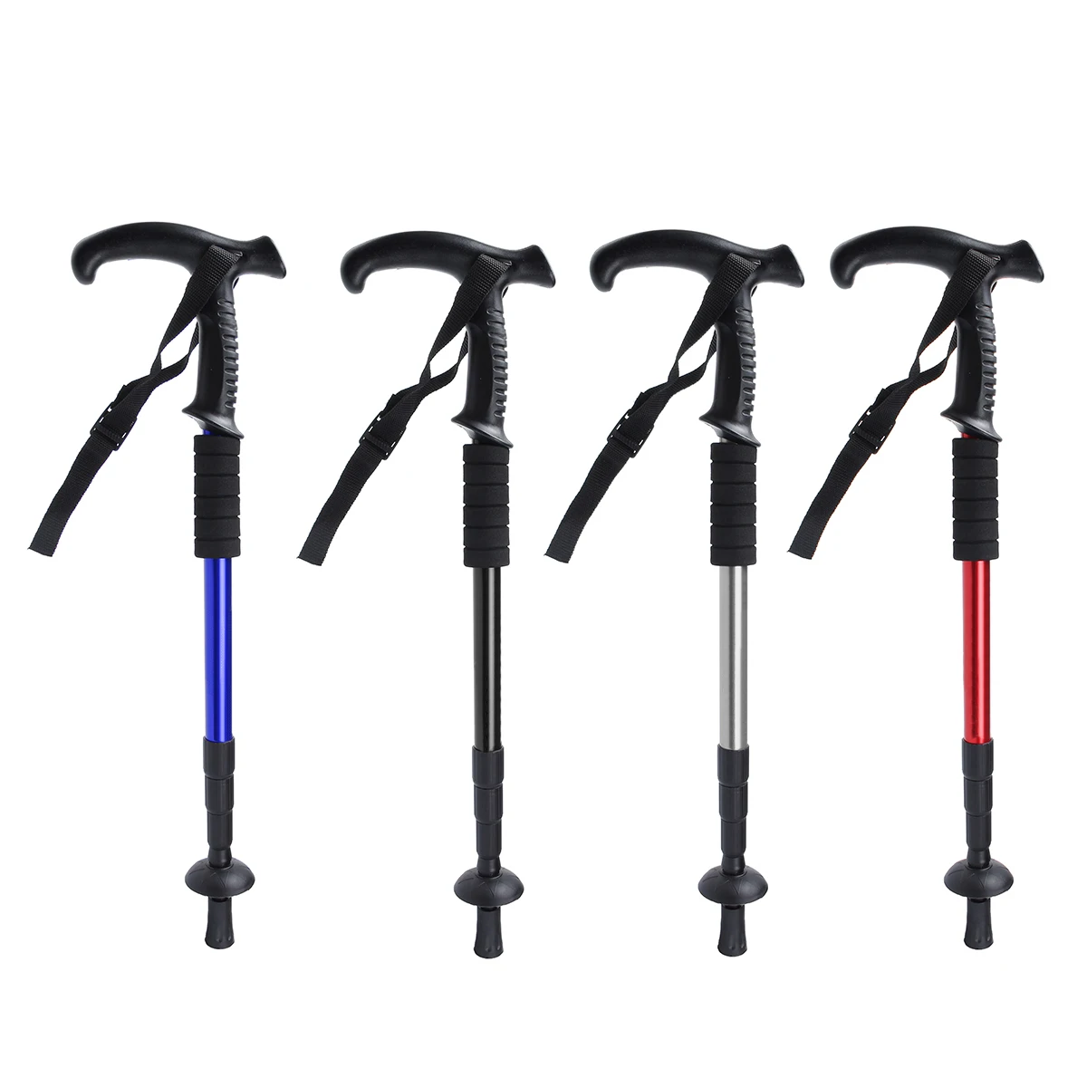 Outdoor 1 Pcs Adjustable Walking Sticks Telescopic Hiking Poles