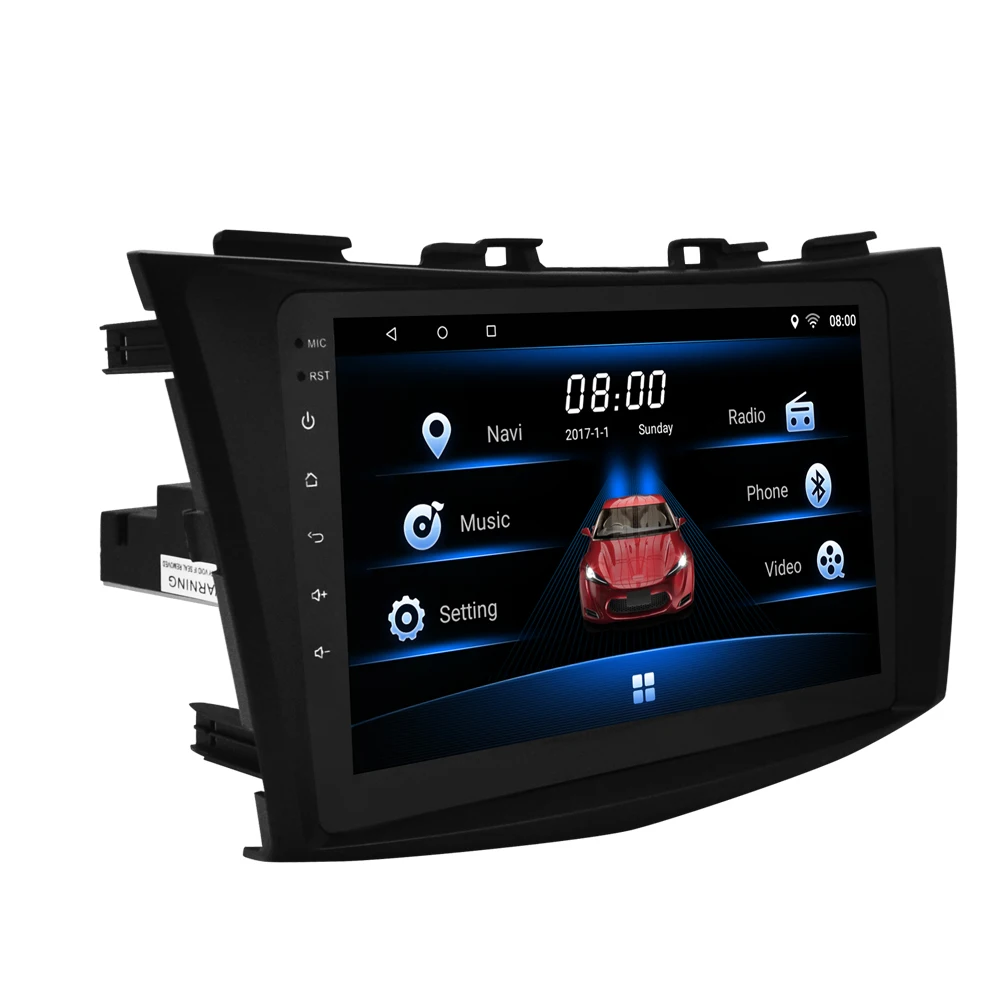 Top Car Multimedia player 1 Din Android 7.1 Car DVD For SUZUKI Swift 2014-2015 9" 2G/16G touch screen Car Radio GPS 2