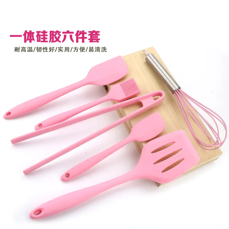 

6pcs Kit Utensils Kitchenware set Heat-Resistant Silicone Cooking Tool Sets Non-stick Cookware Kitchen Baking Tool