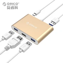 ORICO Aluminium HUB Typ C zu Typ/Typ C/HDMI Konverter Unterstützung PD Multi funktion Laptop Station für MACbook PC