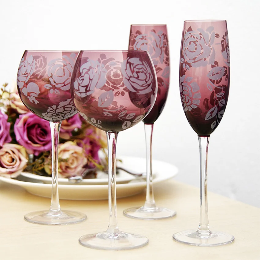 Витражный бокал красное вино стекло индивидуальность Большой Кристалл европейский стиль бокал для шампанского стакан творческий дом посуда для напитков