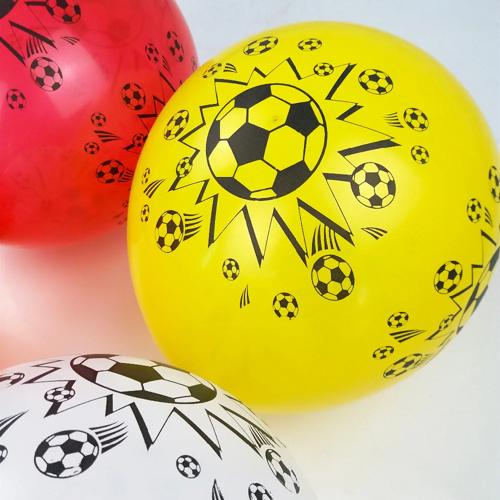 

2017 new balloons Multicolor latex Printed Balloon (50 pieces /lot )12'' round playing football Birthday Party or Celebration