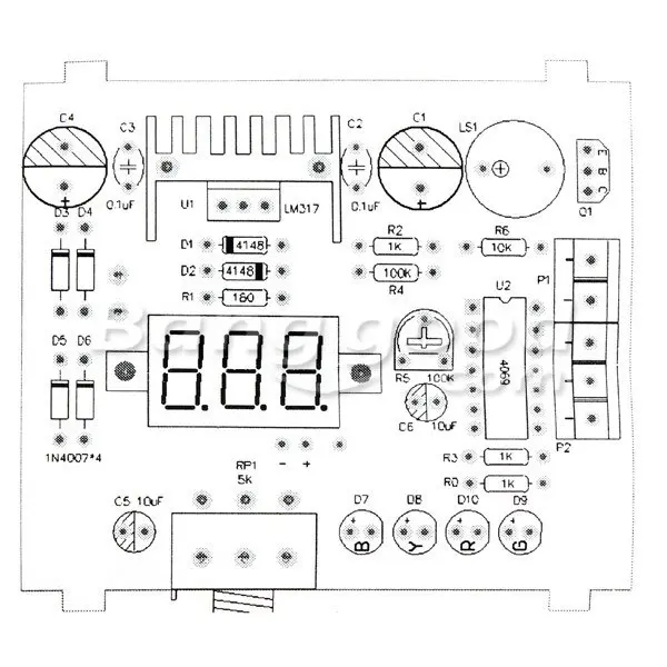 Электронные diy части lm317 регулируемый регулятор напряжения доска комплект питания трансформатор