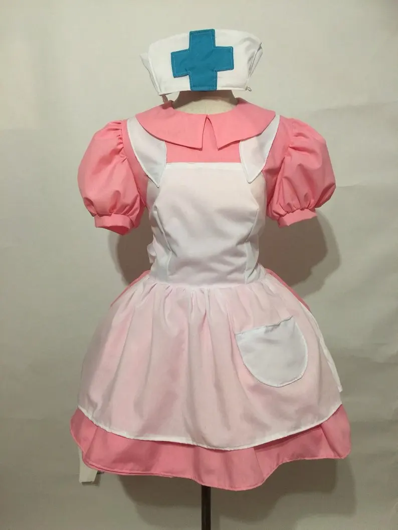 

Pokemon Pocket Monsters Nurse Joy Cosplay Costume Dress Adult Women's Halloween Cosplay Clothing Custom Made