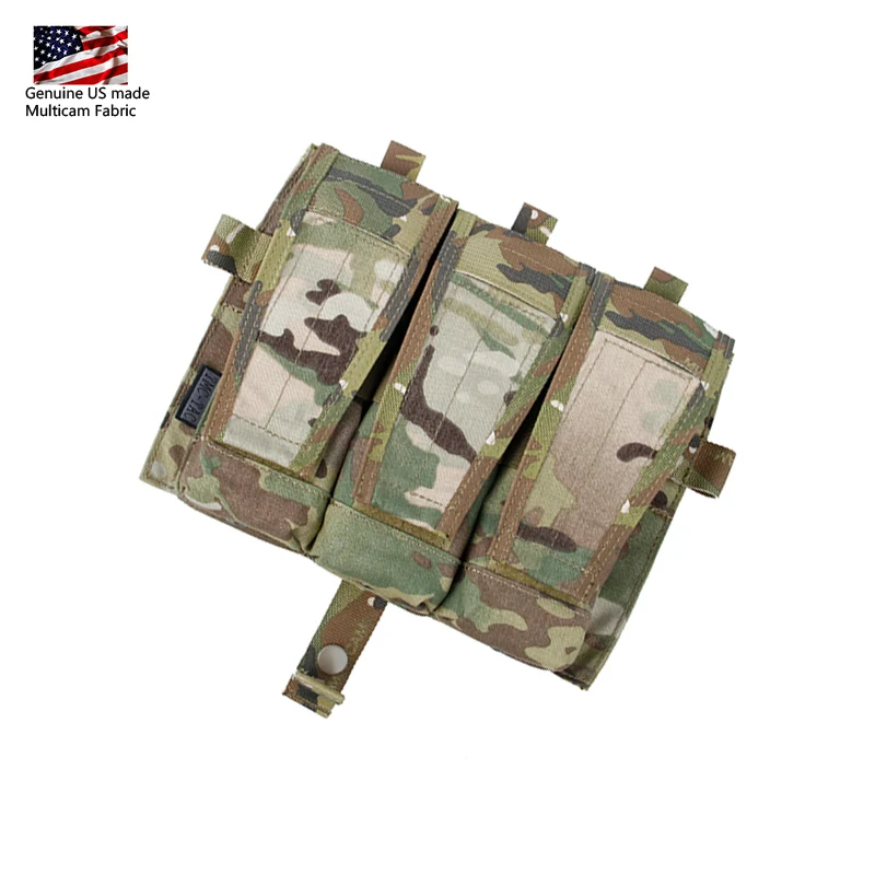 TMC Tactical TRI Pouch Front Panel Mag Pouch Triple Magazine Pouch For AVS Airsoft Tacitcal Gear 3153 - Color: Multicam