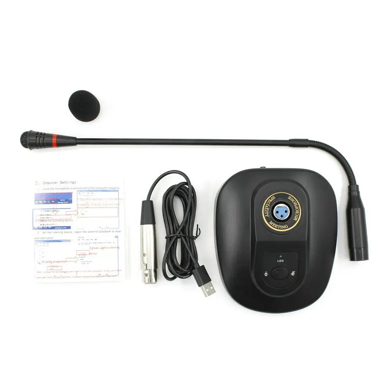High quality USB desktop standing conference microphone gooseneck condenser | Электроника