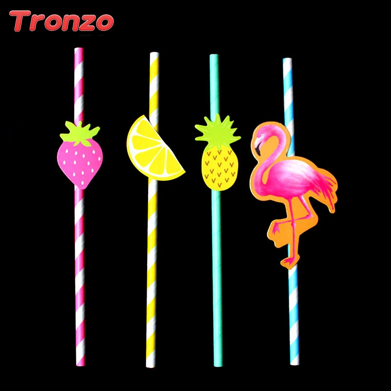 flamingo party supply paper straw Flamingo party straws flamingo decor pineapple straws watermelon straws luau party tropical straws