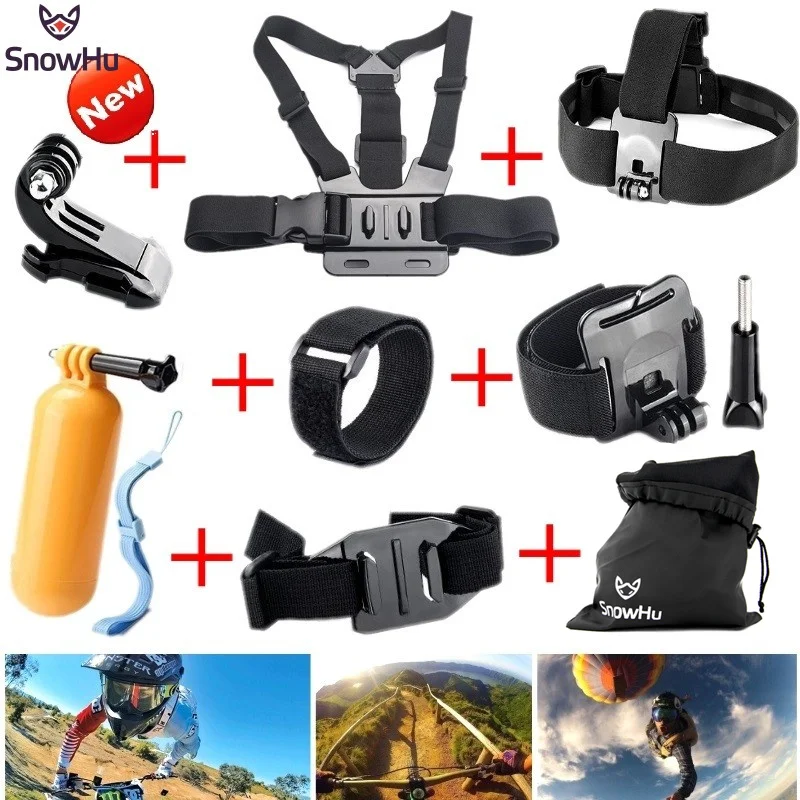 Gopro Accessories Chest Head Strap Monopod Floating Bobber Mount for Go pro Hero 4 3 2