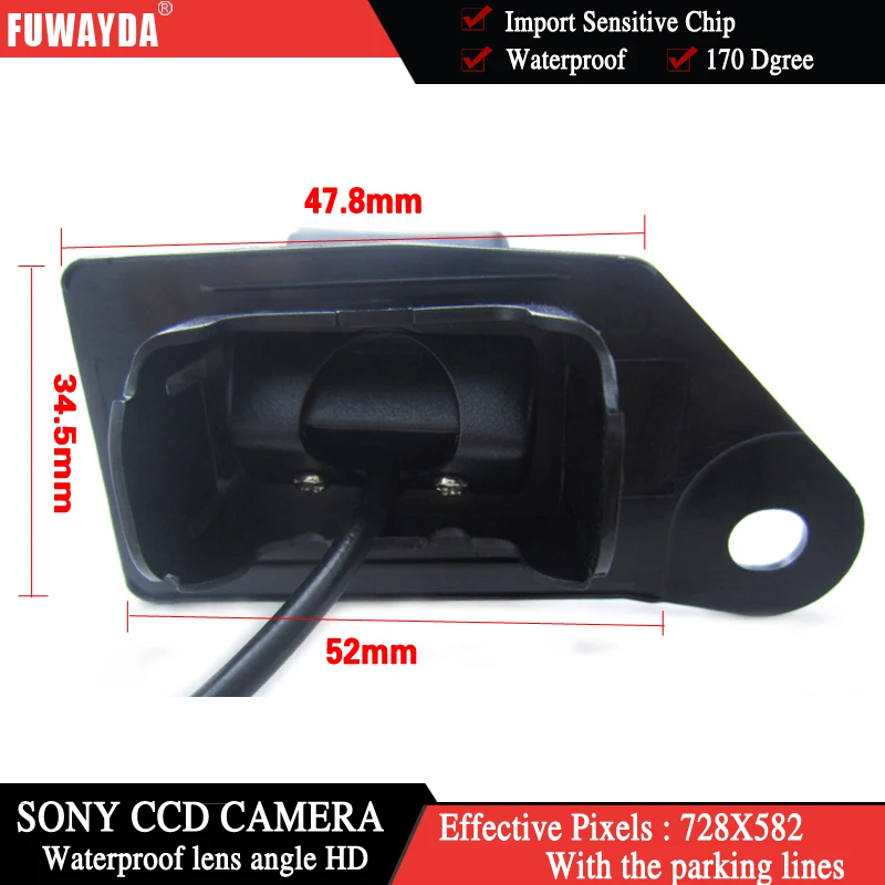 Камера заднего вида FUWAYDA Sony CCD Специальная водонепроницаемая Спортивная камера