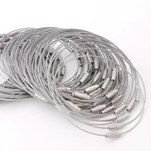 CHIZIYO 10 шт./партия 1,5X150 мм Открытый Кемпинг многофункциональный EDC провод брелок для ключей в виде троса из нержавеющей стали проволочная цепь ключ кольцевой замок