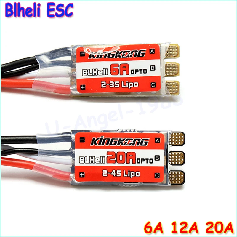 

4pcs/lot KINGKONG BLHeli 6A 12A 20A Brushless High Speed ESC With OneShot125 For QAV250 FPV Multicopter Wholesale