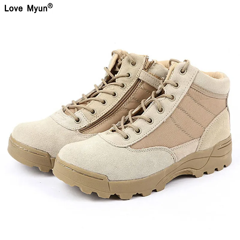 

Summer Desert Tactical Boots Military Combat Hiking Black Ankle Boots Men Shoes Work Army Boots Zapatillas Botas Plus Size752