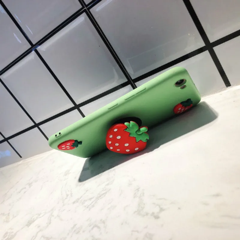 Чехол для телефона с подставкой и 3d рисунком клубники Samsung Galaxy A10 A20 A30 A40 A50 60 A70 A90 M10