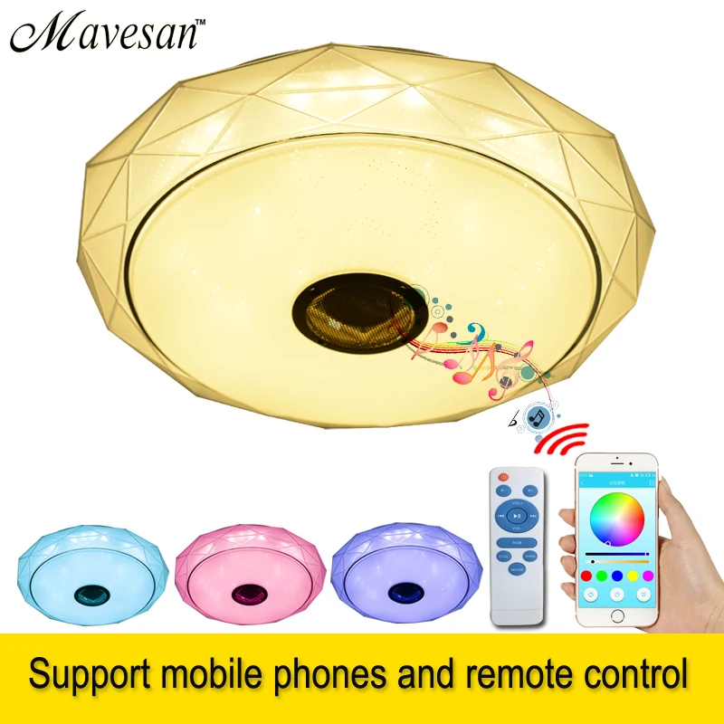 

APP Control Music Ceiling Lights LED Modern for bedroom around lamp ceiling with Bluetooth speaker for Home party