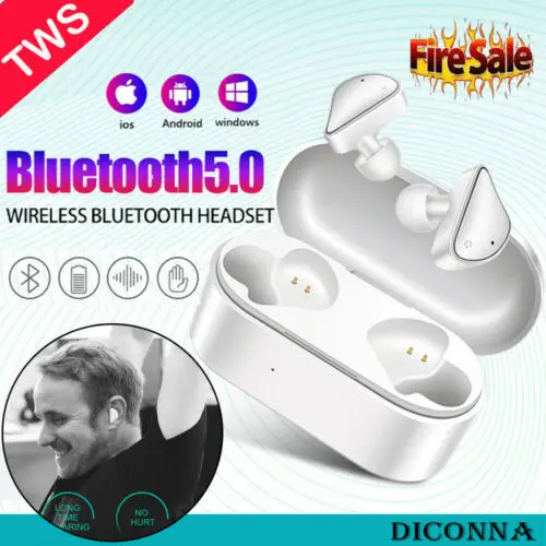 Bluetooth5 0 Headset TWS Twins Ture Wireless HiFi Sport Bass Stereo Headphone Dual In Ear Earphones Mini Gaming Earbud Handsfree