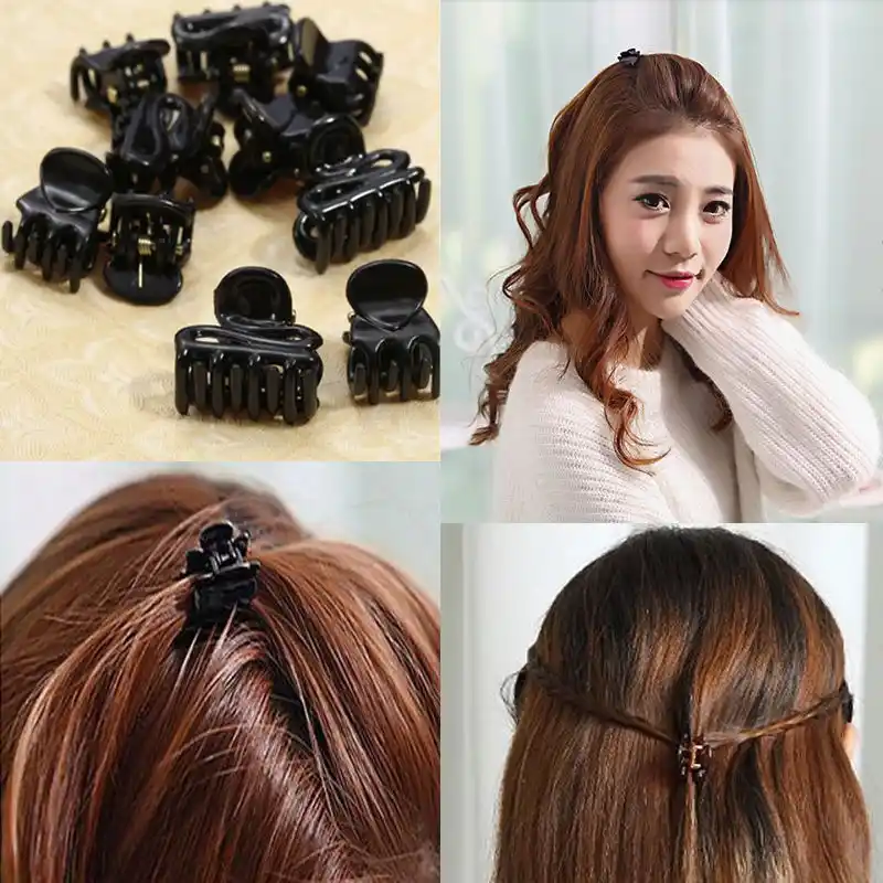 1pc New Hot Black Brown Color Plastic Mini Hairpins Hairclips