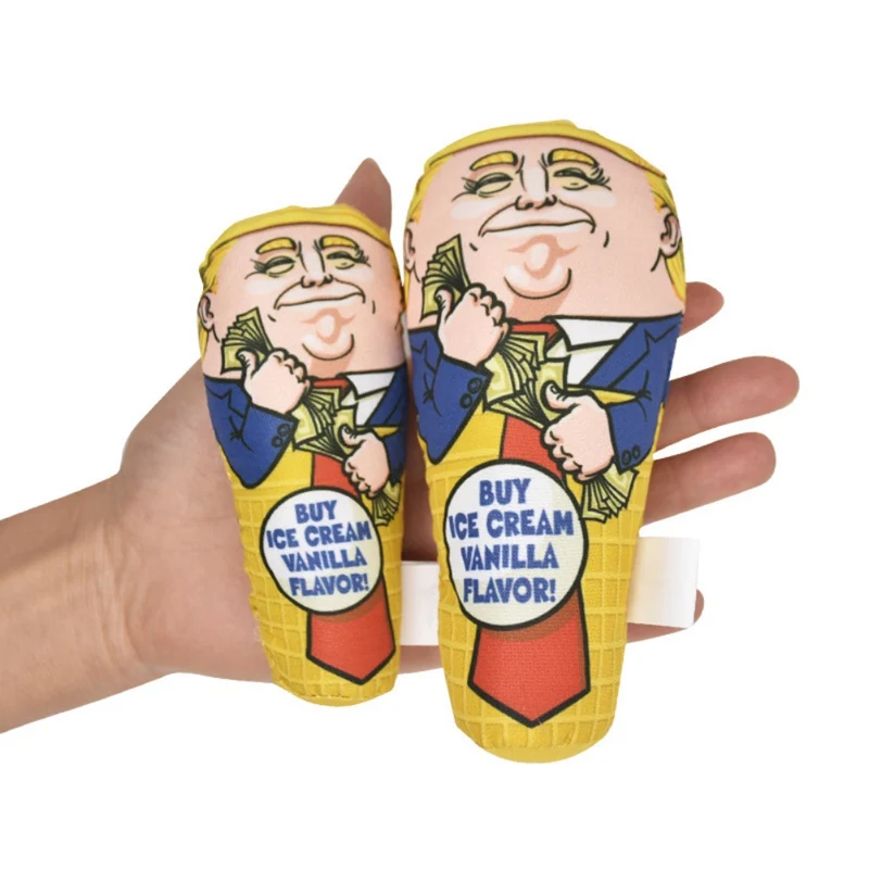 

Pet Cat Chew Catnip Toy Donald Trump Design Funny Cat Dog Toys Squeak Interactive Scratching Plush for Small Cats Kitten zh1