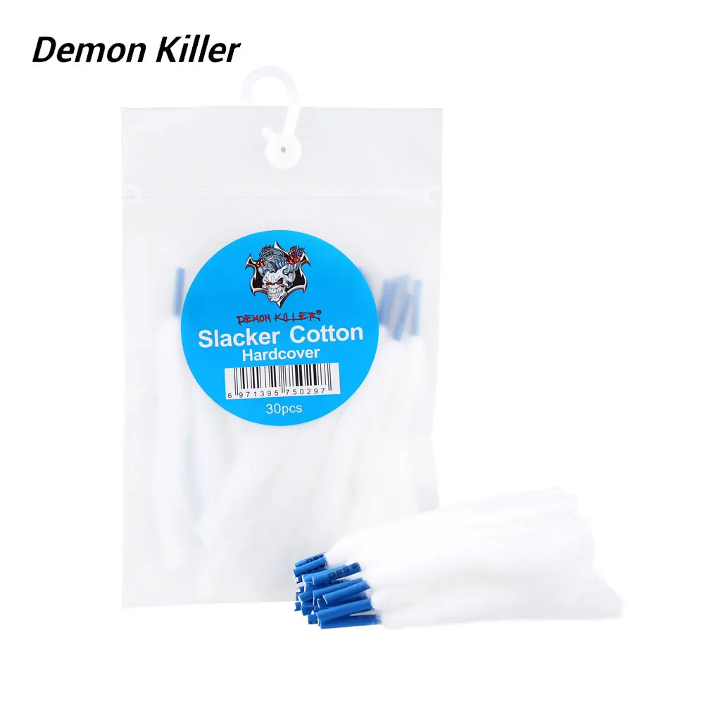 

100% Original 30pcs/pack Demon Killer Slacker Cotton Hardcover Makes Wicking and Building Easier for DIY Lover Vape Accessory