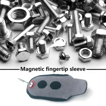 

2019 Magnetic Fingertip Sleeve Woodworking Hand Tool Magnet Prevent Screw Drop New Arrival 3 Inches Long