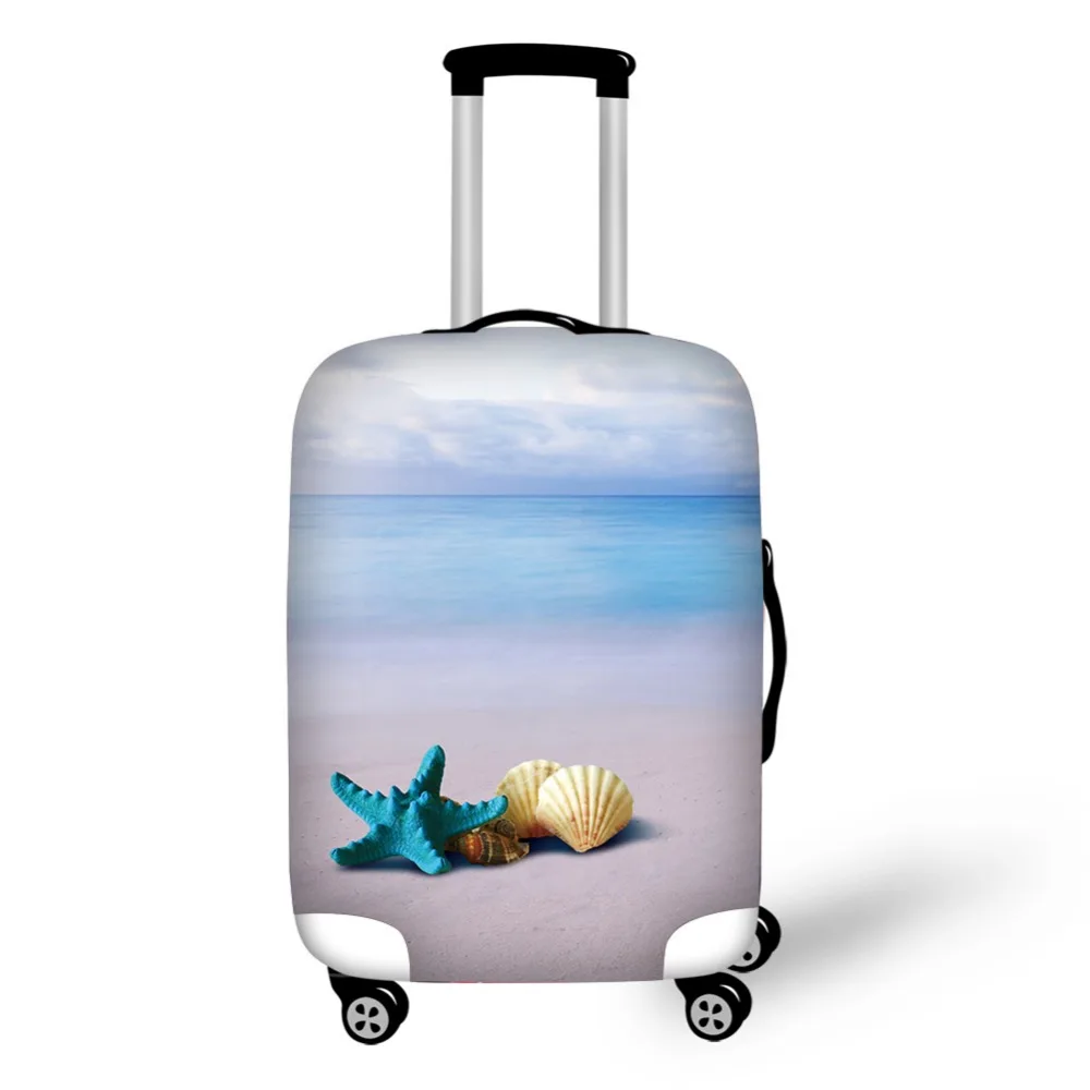 Tourist resort beach Series Luggage Cover High Elastic Apply to 18-30 inch Trolley Case Travel Suitcase Covers Bags 