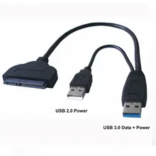 USB3.0 to 2.5inch HDD SATA Hard Drive Cable Adapter for SATA3.0 SSD&HDD SATA 22 Pin female 2.5inch 6Gb Hard Disk Drive Adapter