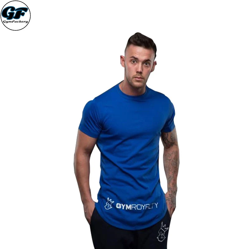 

MUSCULARITY Men Slim Fit printed O-Neck Tshirt leisure Cotton Tee Mens Shirt Short Sleeve personality Fitness bodybuilding
