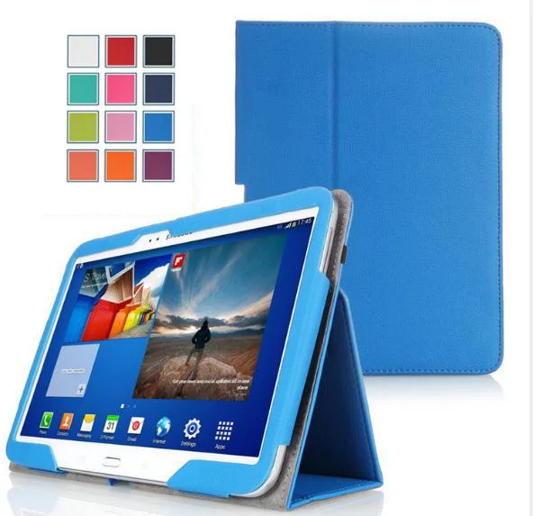 

Protective Skin Cover Smart Cover PU Leather Case For Samsung Galaxy Tab 3 10.1 inch P5200 P5220 P5210 Tablet