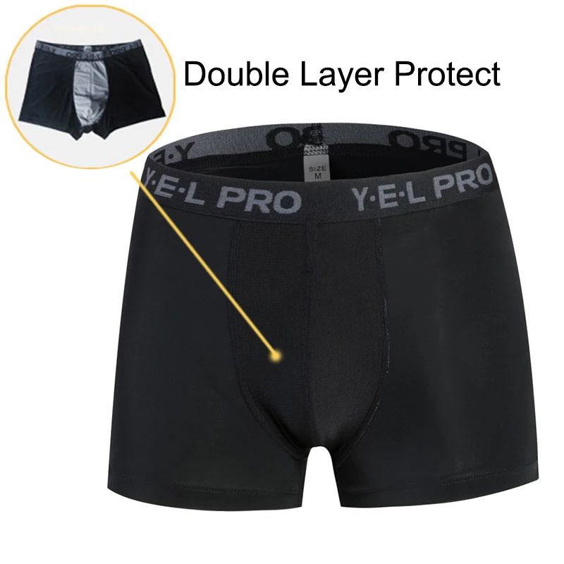 Cool Max Men Sports Fitness Exercise Boxer Tights Dry Fit Breathable