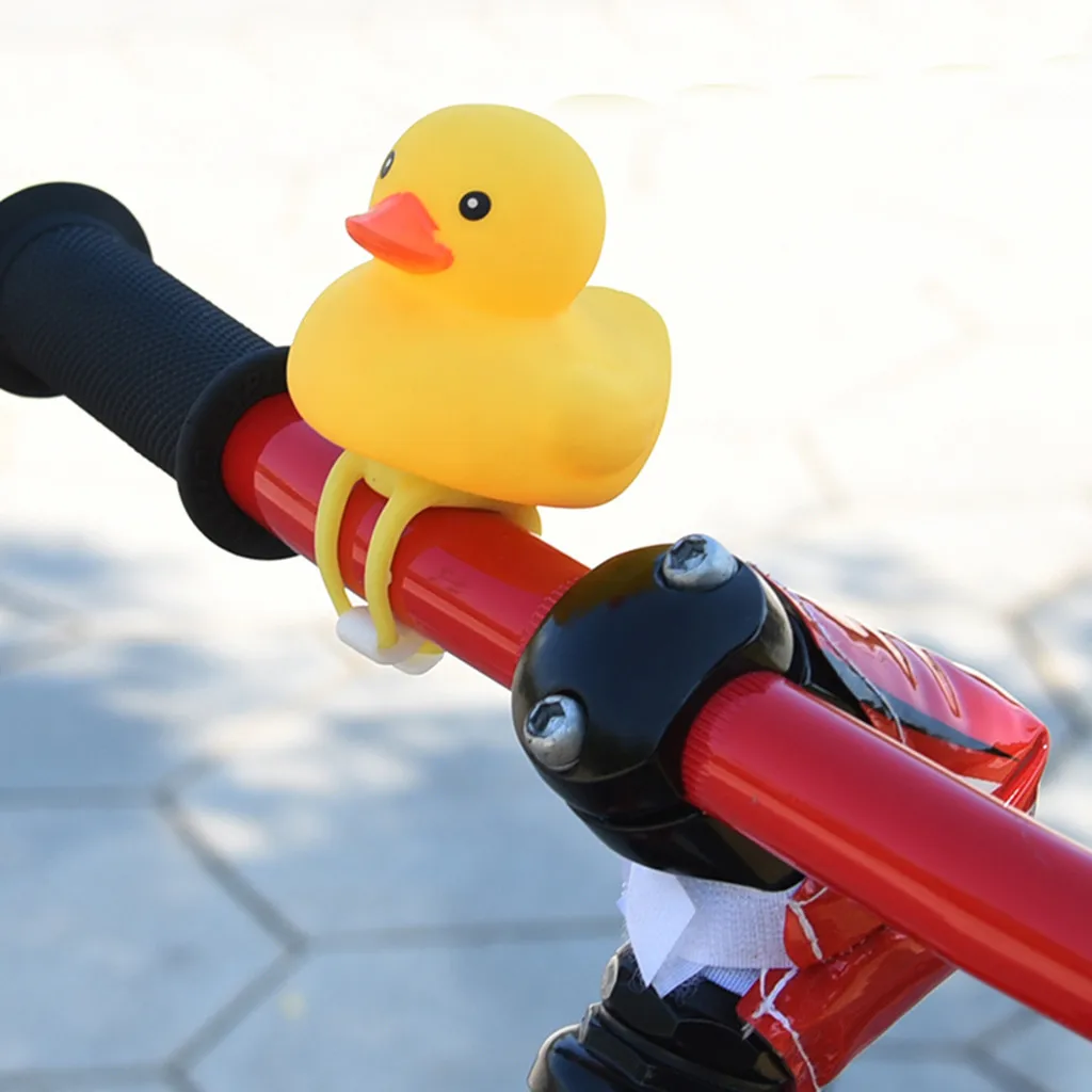 Clearance Funy Animal Bicycle Light Cartoon Little Yellow Duck Helmet Head Light Shining Duck Bicycle Bells Handlebar Accessories 2.46 37