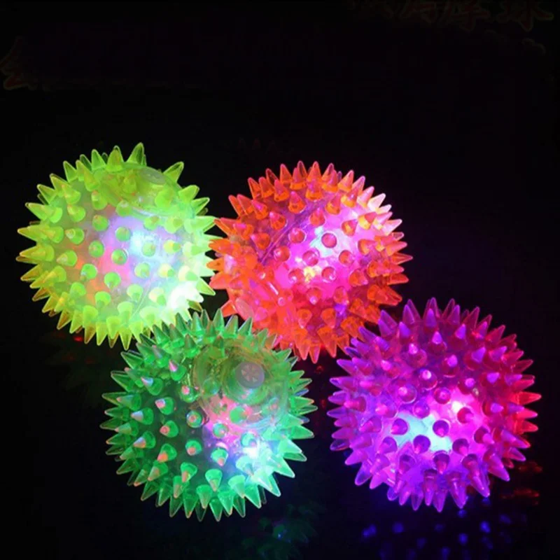 4pcs Mix Color Flashing Light Up Bouncing Balls Novelty Sensory