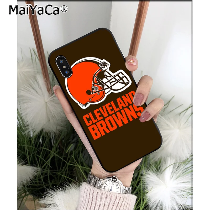 MaiYaCa Cleveland Browns TPU мягкий черный чехол для телефона, чехол для Apple iPhone 8 7 6 6S Plus X XS MAX 5 5S SE XR мобильных телефонов