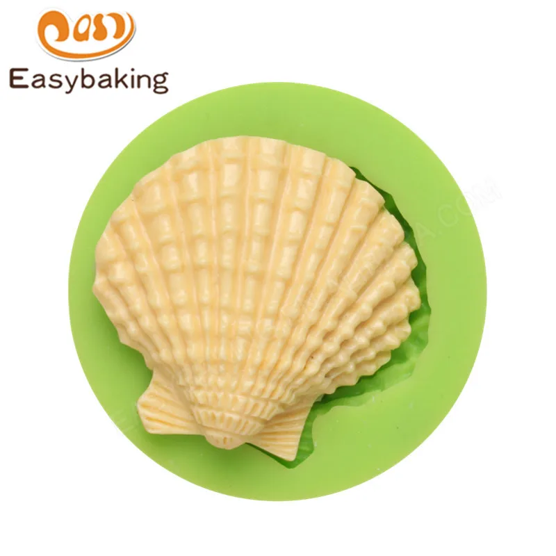 Милая силиконовая форма для помадки в виде морской раковины, мини-форма для мыла для сахарной пасты, декоративно-прикладного искусства, безопасная для пищевых продуктов