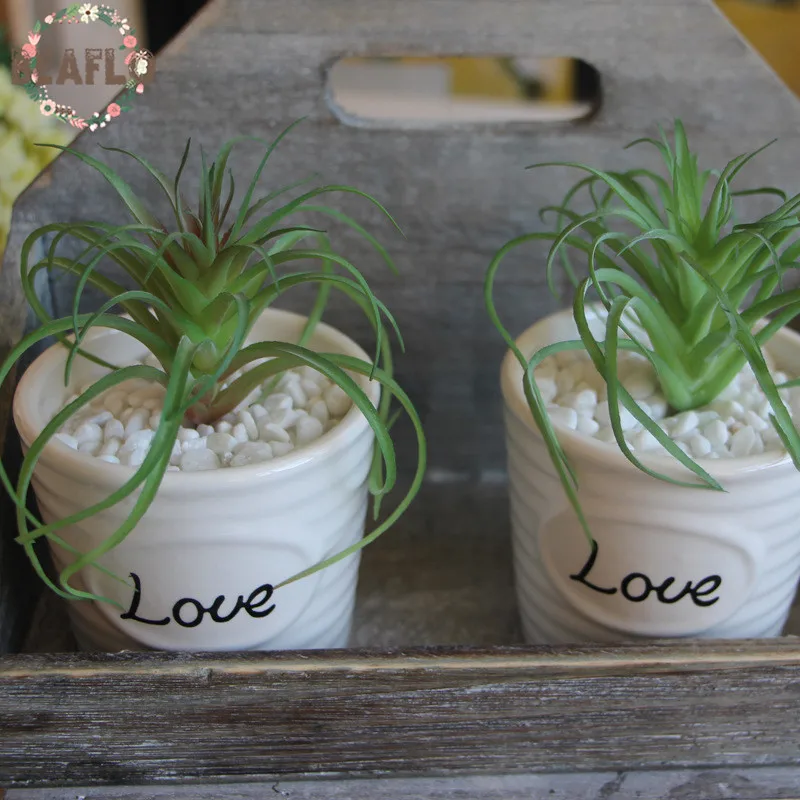 

European Style Artificial Succulents Micro-landscape Simulation Of More Meat Plants Mini Air Grass Lotus Garden Home Decoration