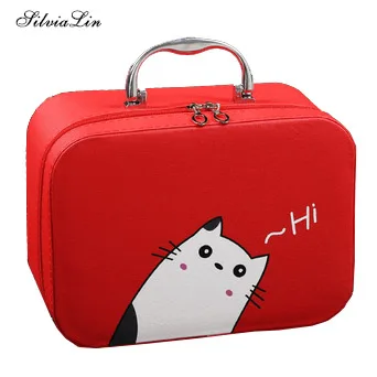 

Cosmetic Bags Box Makeup Bag Women Cosmetic Cases Cute Beauty Case Travel Purse Jewelry Display Case Fashion Holder Small Size