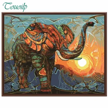 

Diy Diamond painting animal diamond Embroidery home decor resinstone square 5D diamond mosaic painting set unfinished elephant
