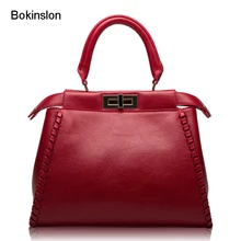 Bokinslon сумка женская модная универсальная спилок сумка женская однотонная шапка сумки дизайнерские девушки