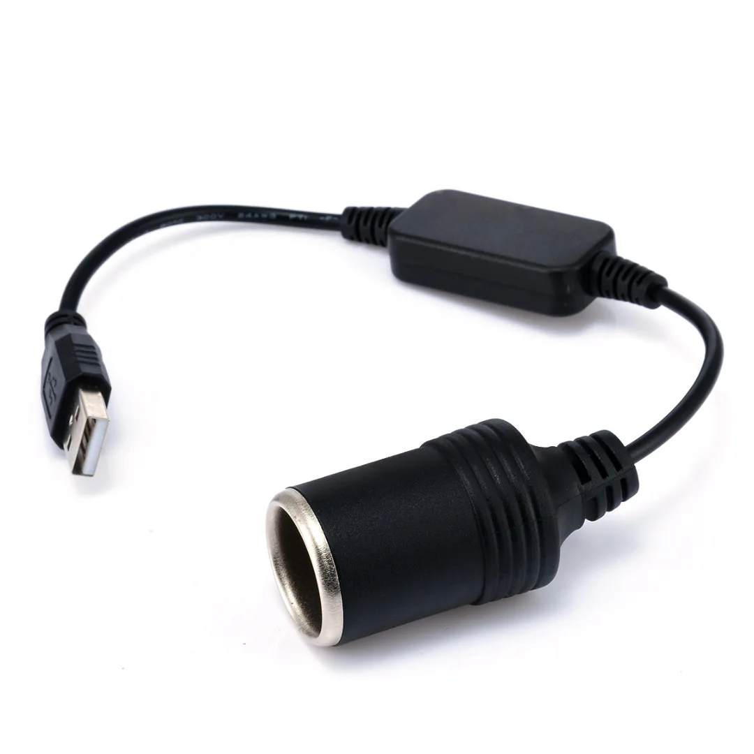 Mayitr 1pc 5V 2A USB To 12V 8W Cigarette Lighter Socket USB Male to Female Cigarette Lighter Adapter Converter FOR Car