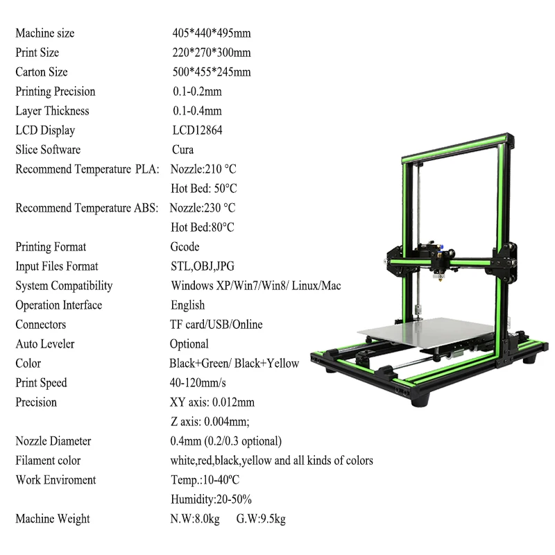 Anet E10 всемирно известная большого формата 3D-принтеры с высокой степенью интеграции металлический Структура лучший дом-hold Impressora 3d