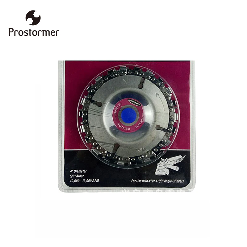 

Prostormer Woodworking Chain Plate Angle Grinding Chain Wheel Wood Carving Disc for Angle Grinder