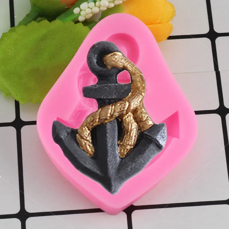 

3D Rudder Anchor Shape Silicone Mold Fondant Cookies Chocolate Mould Kitchen DIY Cake Pastry Baking Decorating Tools Gadgets